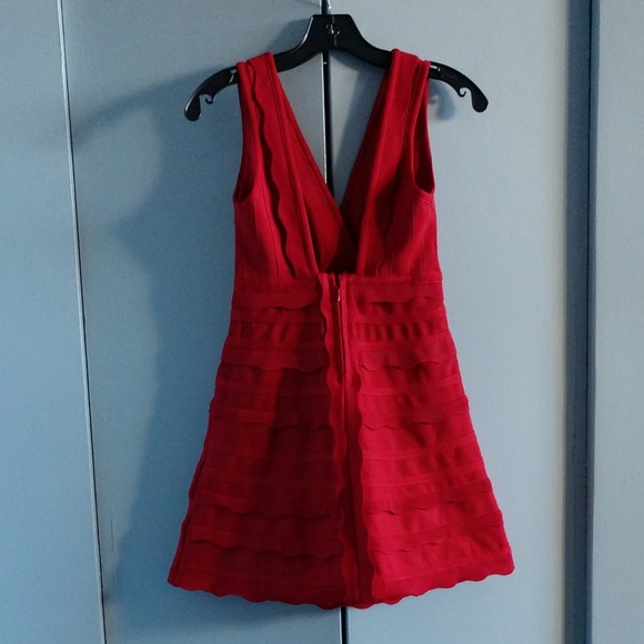 Nasty Gal XS Secret Love Skater Dress Red - Picture 5 of 7